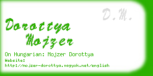 dorottya mojzer business card